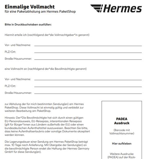 vollmacht hermes pdf|hermes vollmacht formular pdf.